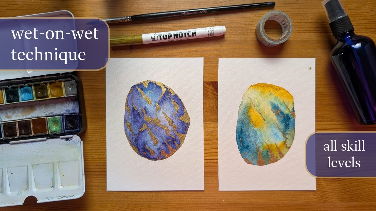 Relaxing Abstract Watercolor Stones