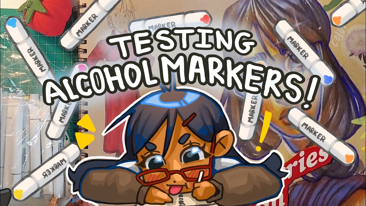 Filling a sketchbook page with alcohol markers 🍎