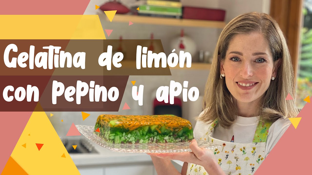 Receta: Gelatina de limón con pepino y apio