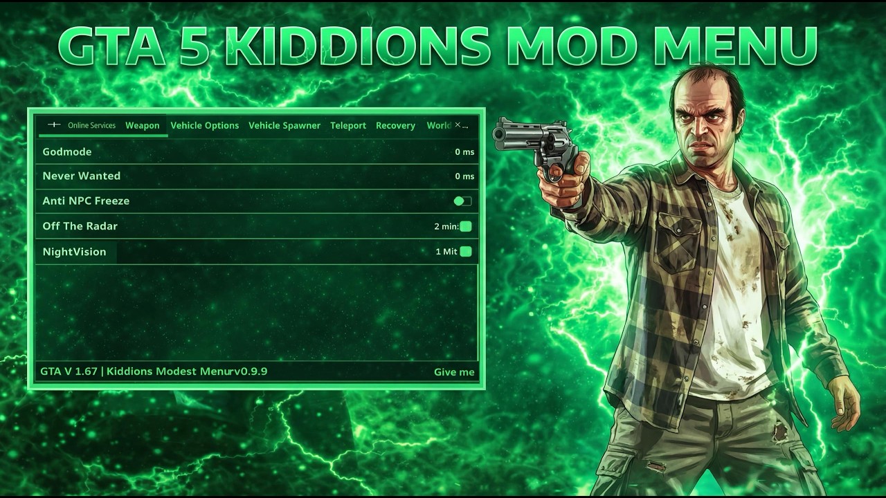 [NEW] GTA 5 Mod Menu PC 2026 / Free Kiddions Cheat, Money Hack & Online Mods (WORKING)