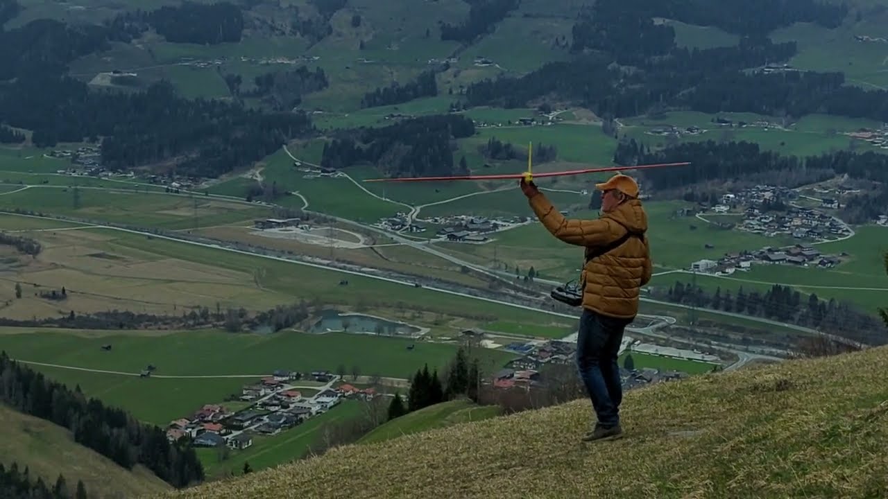 Hangflug Nurflügel Puma beim Berghof vor der Regenfront #modellflug #hangflug #rcglider #rcplane