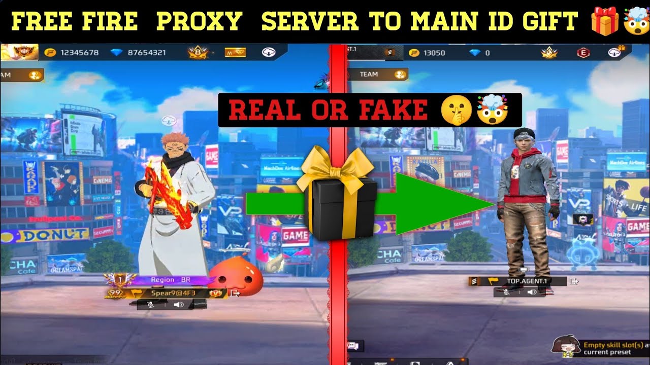 I Tried Top Viral Trick Proxy server to Main id Gift All items 🤫 For Free  Free Fire 