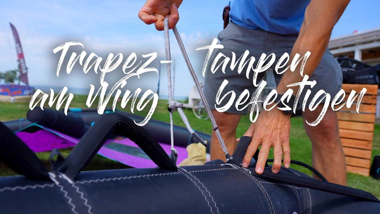 Trapeztampen am Wing befestigen