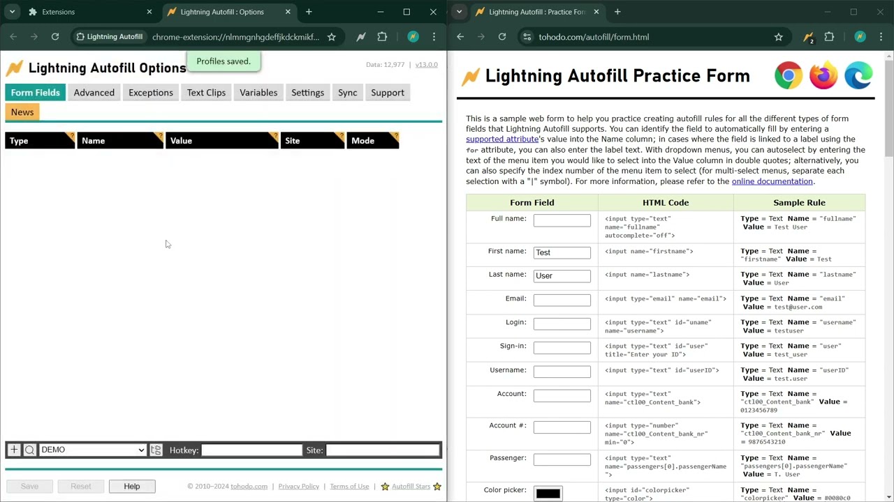 Lightning Autofill Tutorial: AUTOFILL action