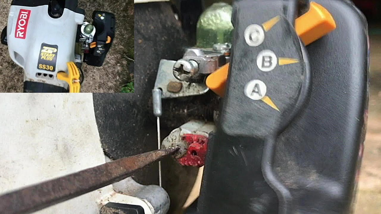 RYOBI Weed Trimmer Bogs Down - Adjust Carburetor Here: