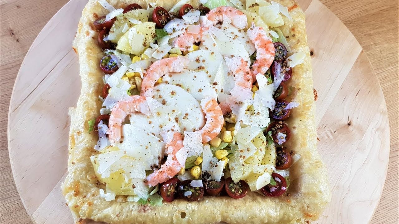Como sorprender con una Ensalada semi fría con base de hojaldre. Recetas especiales