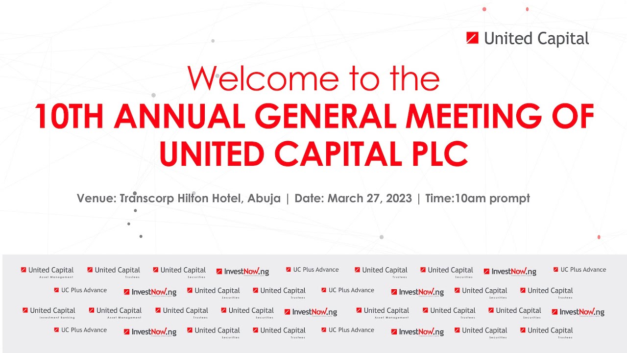United Capital Plc 2023 ANNUAL GENERAL MEETING