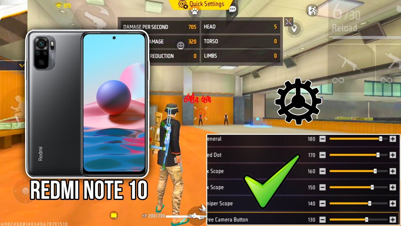 Redmi Note 10 free fire sensitivity setting ⚙️ | Redmi Note 10 free fire headshot setting ⚙️