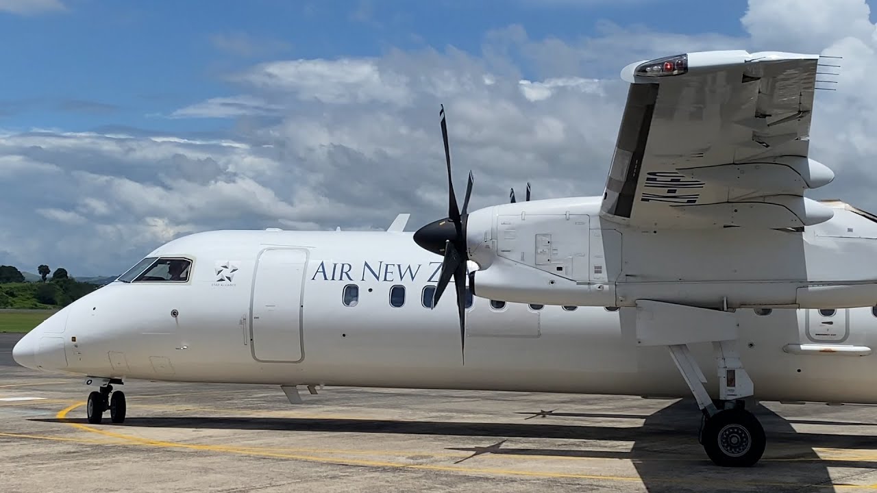 Обзор полёта — Air New Zealand DHC8-300 Тауранга (TRG) — Веллингтон (WLG) NZ8259 — #FlightVideo