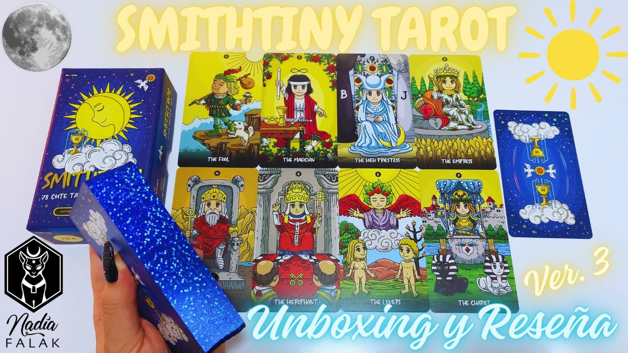 SMITHTINY TAROT (Ver. 3) 💙 Unboxing y Reseña en Español ☀️ Nadia Falak