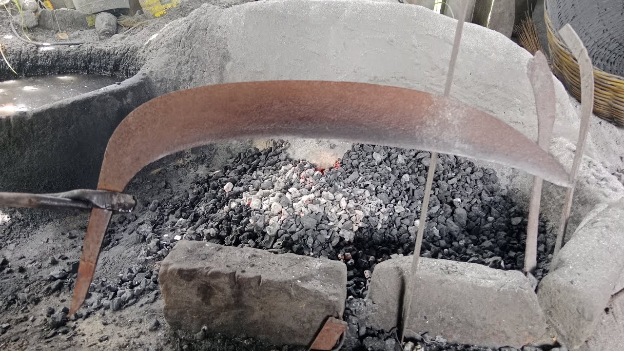 Turning an Old Sickle into a Shiny New Blade 🎉 #DIY #Handmade #Crafting #Metalwork #blacksmith 