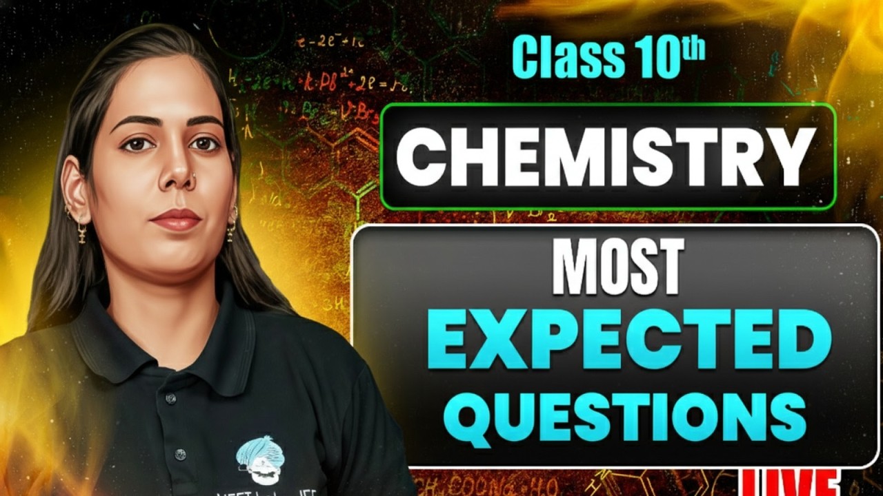 🔴 LIVE | Class 10 Chemistry – Most Expected Questions | Board Exam 2026