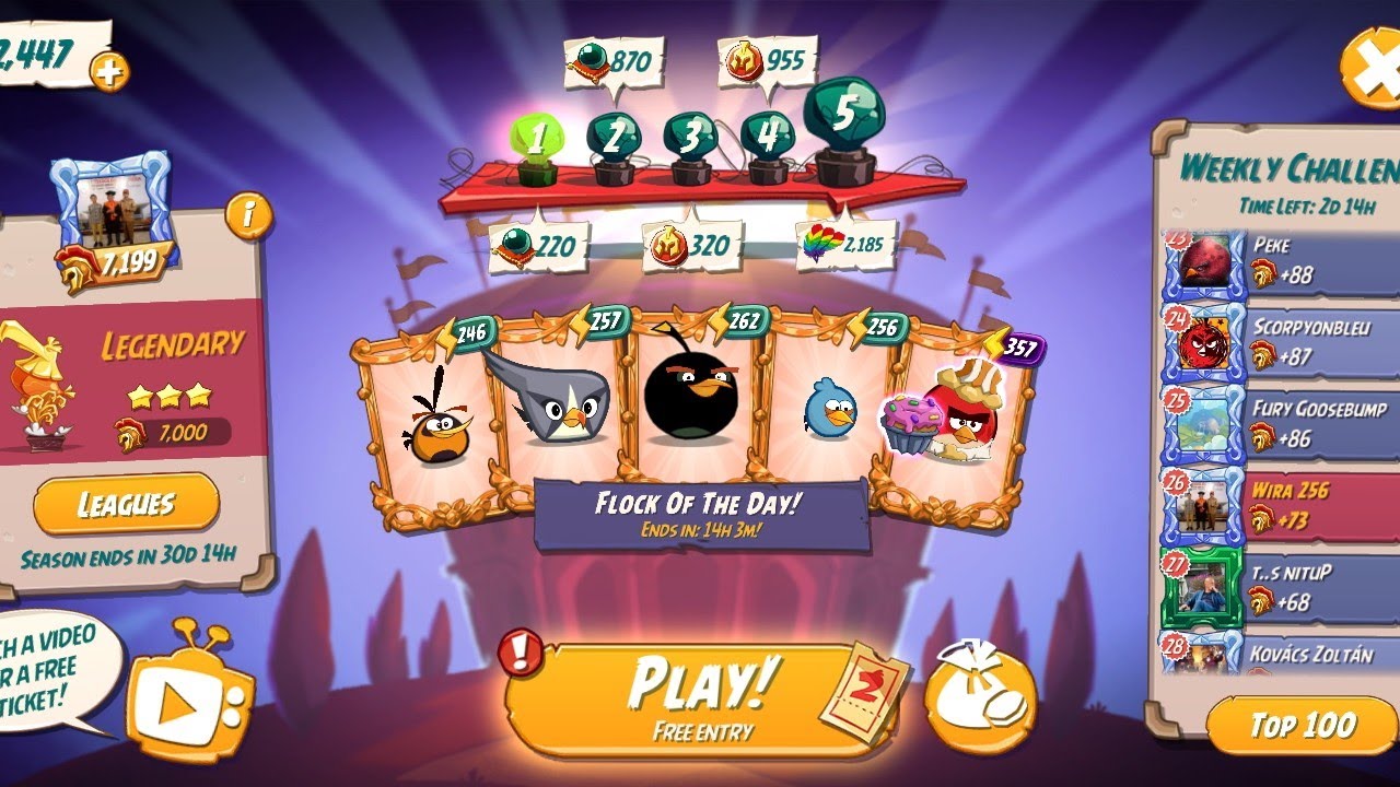 Angry Birds 2 Arena Today Again with Uncle, Aunt, and Nephews! 😁😁😁