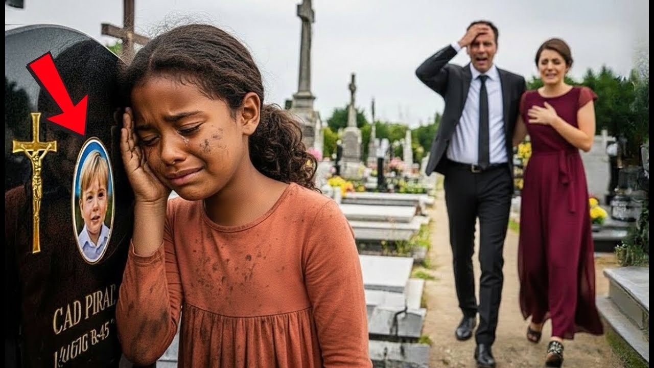 The Millionaire Found a Homeless Little Girl Crying at His Son’s Tomb—Her Secret Changed Everythin