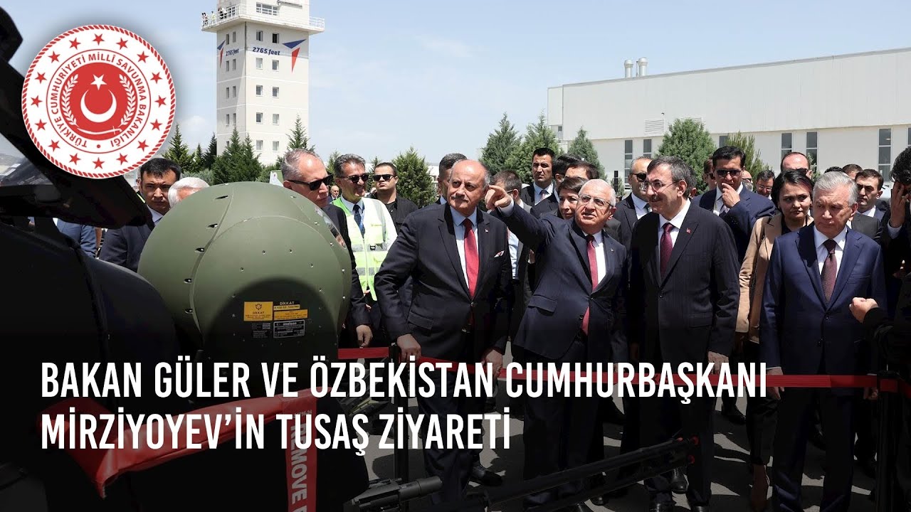 Bakan Yaşar Güler, Özbekistan Cumhurbaşkanı Sn. Şevket Mirziyoyev’in TUSAŞ Ziyaretine Refakat Etti