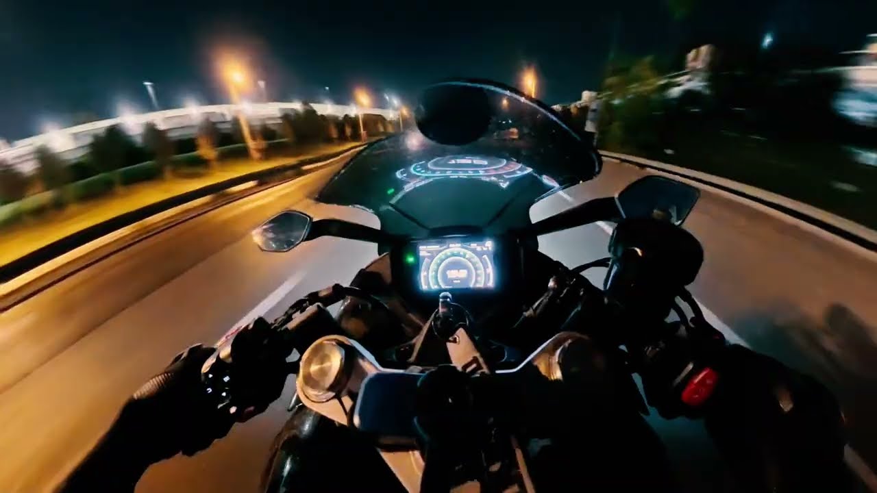 POV CF Moto 450 SR Istanbul Night Ride | Pure Exhaust | 4K