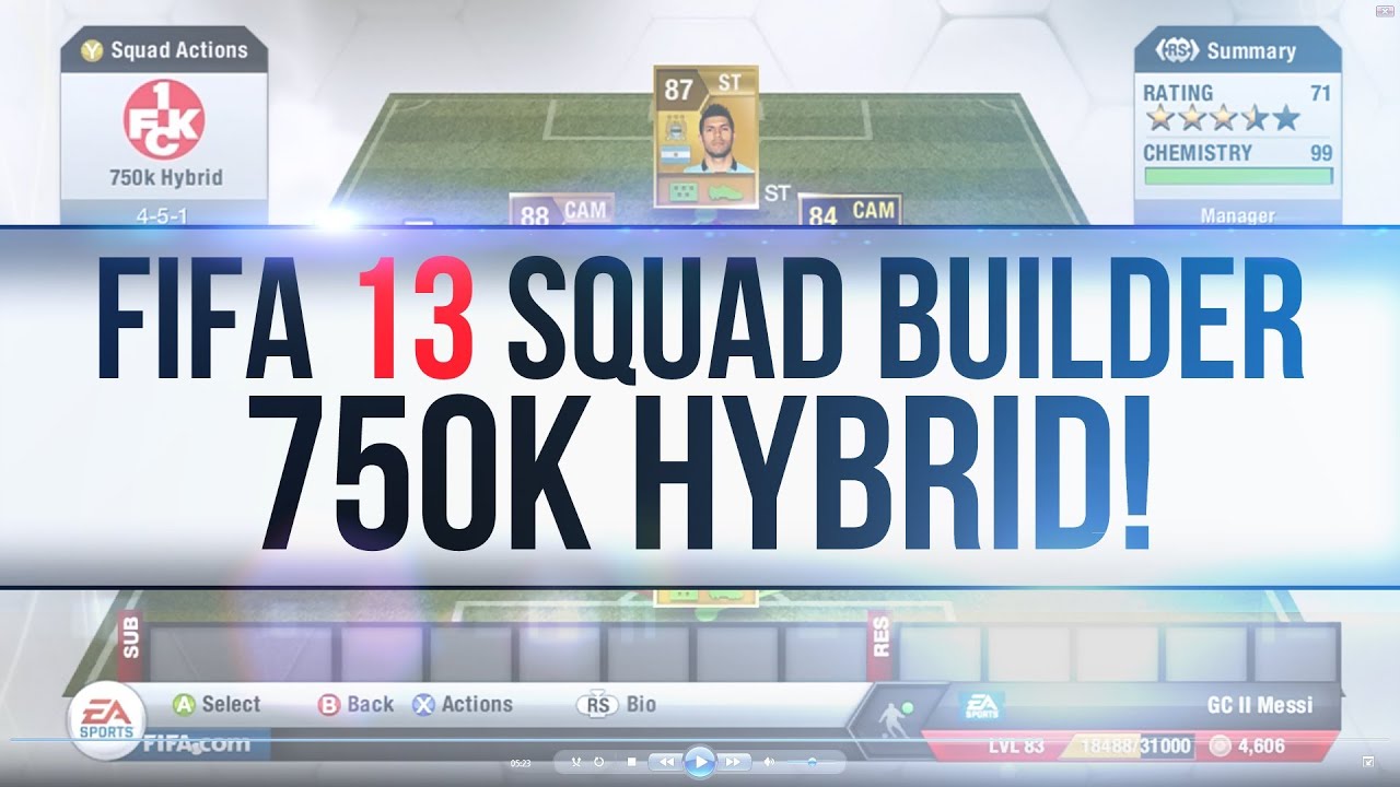 Fifa 13 Ultimate Team - 750k Hybrid Squad Builder! Featuring 90 RATED PLAYER + AN INFORM! - #20