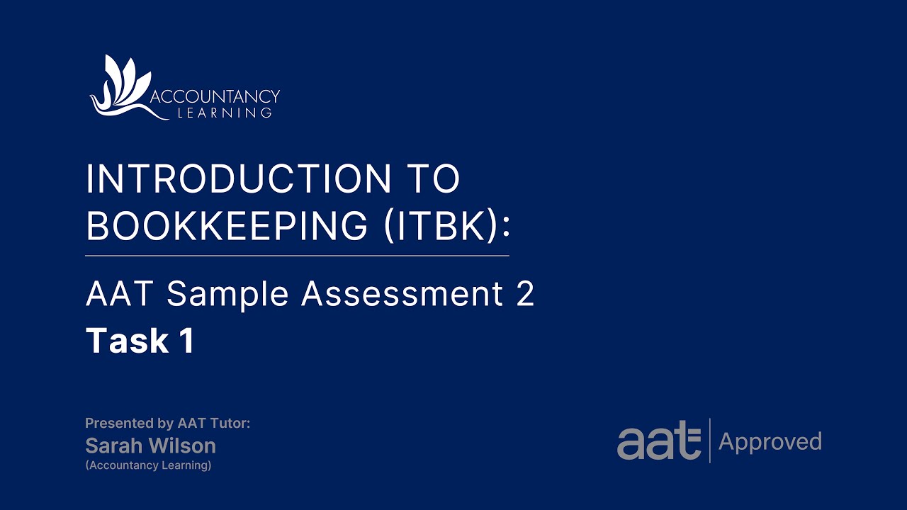 Введение в бухгалтерский учет (ITBK): Образец оценки AAT 2 — Задание (1 из 11)
