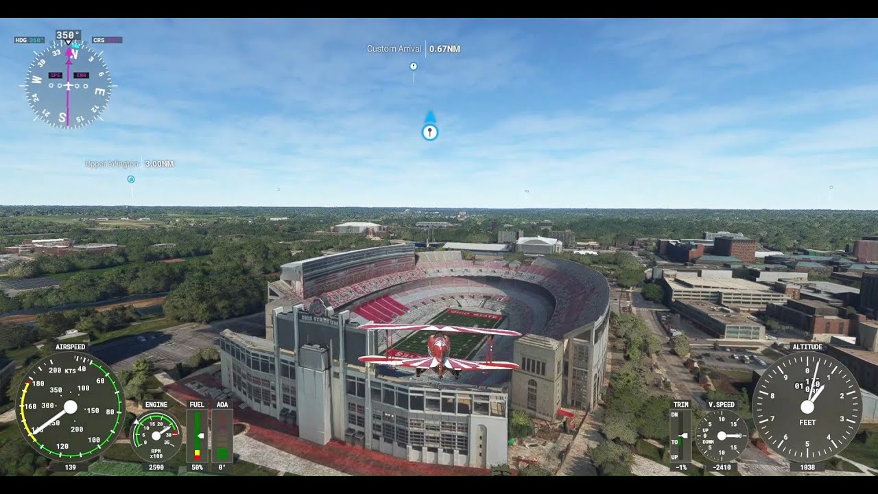 College Football Stadiums on Microsoft Flight Simulator