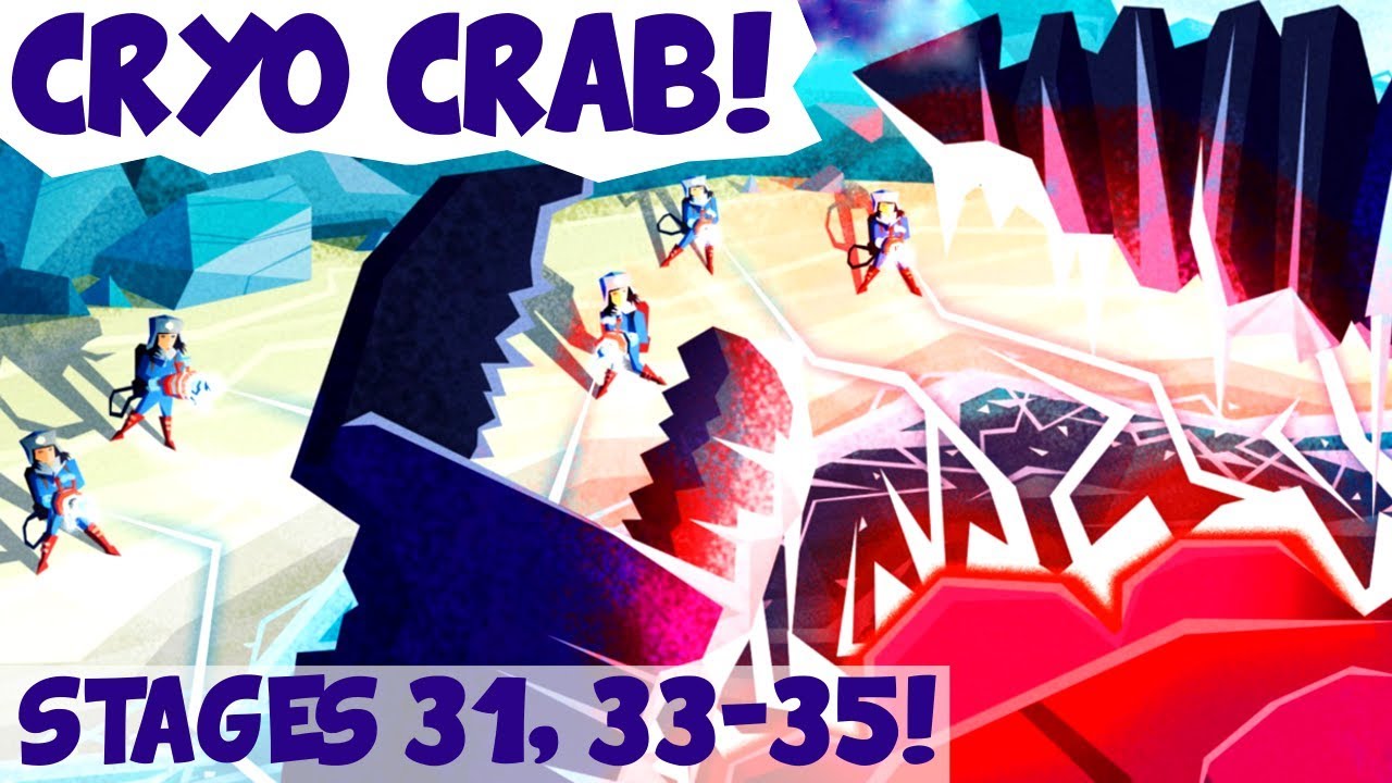Cryo Crab: Stages 31, 33-35! All Solos! ✦ 2018 June Mega Crab ✦ Boom Beach