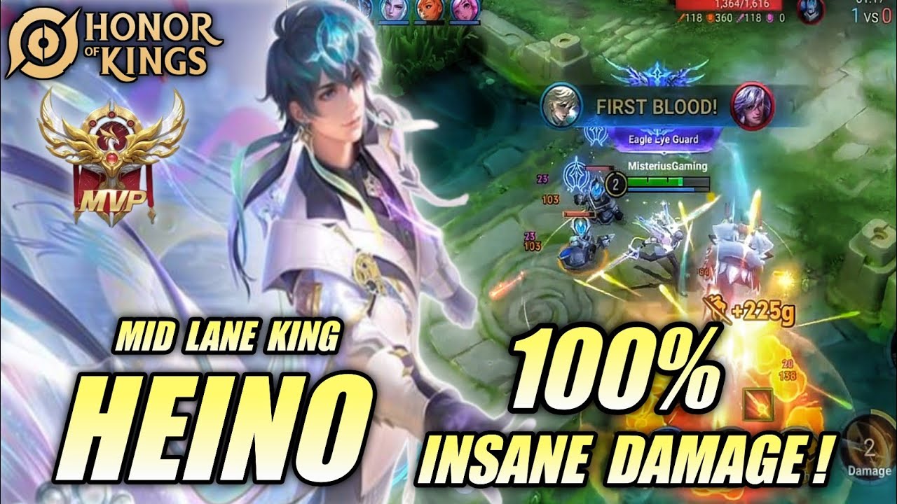 Это правильная и верная техника игры за Хейно — 💯% БЕЗУМНОГО УРОНА! | Honor of Kings (HOK)