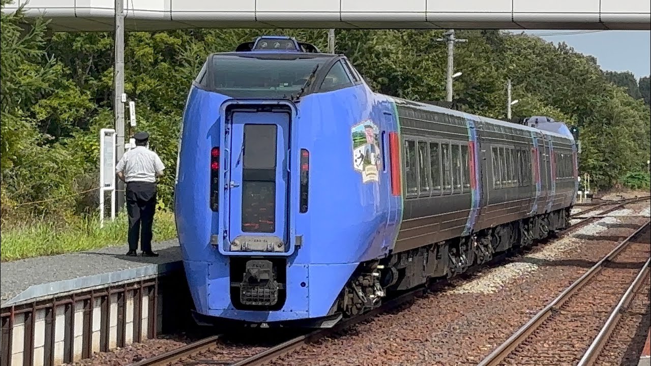 女満別駅、留辺蘂駅を発着するキハ283系特急オホーツク1号と快速きたみ［JR北海道/石北本線］ #JR北海道 #石北本線 #キハ283系 #特急オホーツク #ラッピング列車 #特急列車 #H100系