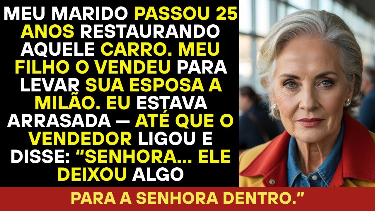 Meu filho negociou o carro do meu marido para custear uma longa viagem de férias a Milão.