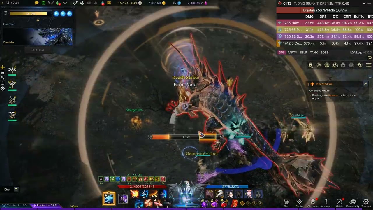 Lost Ark - Drextalas - Sharpshooter - 540M - crit 30/swifi10 - Lock on