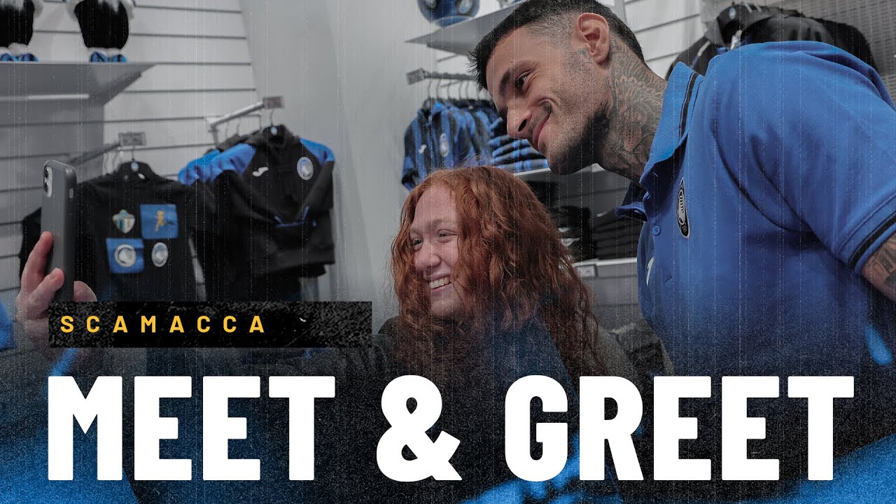 Gianluca Scamacca incontra i tifosi all'Atalanta Store 📸✍️ Meet & Greet with #Scamacca ⚫️🔵