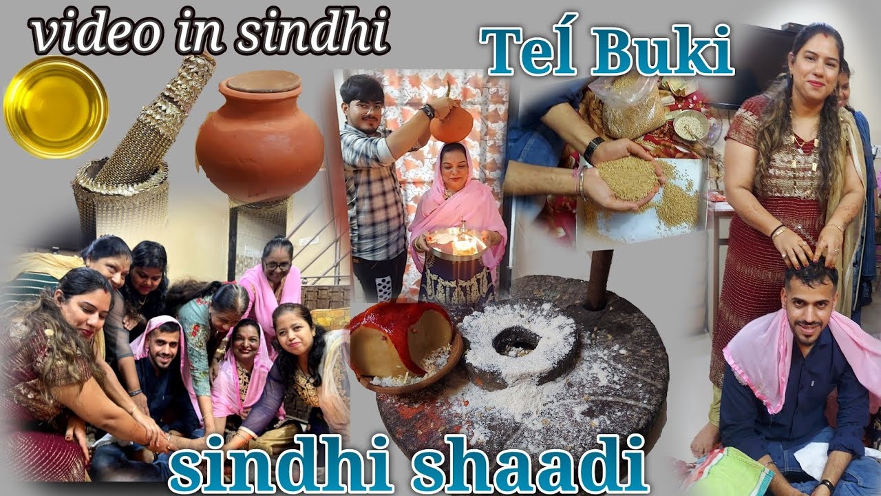 Sindhi shaadi,  Tel Buki, Sindhi Tel Buki, sindhi shaadi rasam, sindhi traditions, tel rasam.