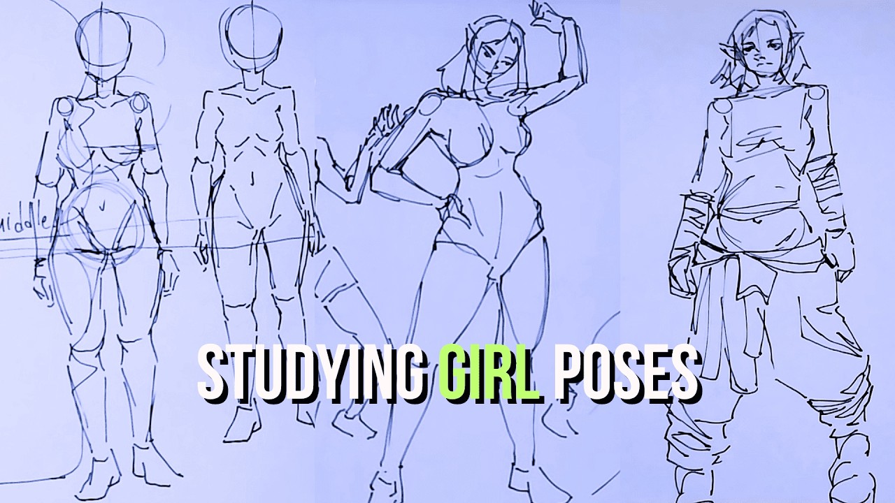 Studying Girl Poses – Drawing Practice and Observation