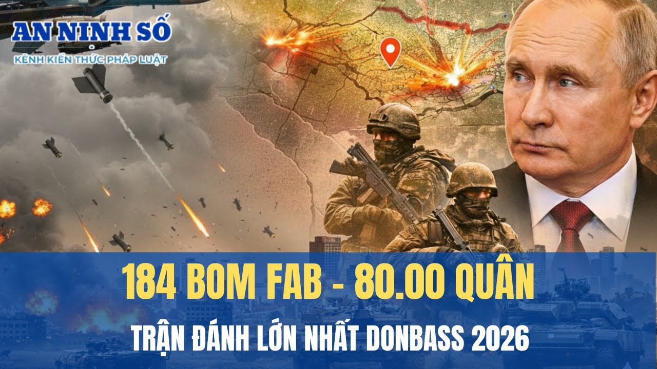Nga Dội 184 Bom FAB, Tập Kết 80.000 Quân Hướng Slavyansk: Trận Đánh Lớn Nhất Donbass Năm 2026?