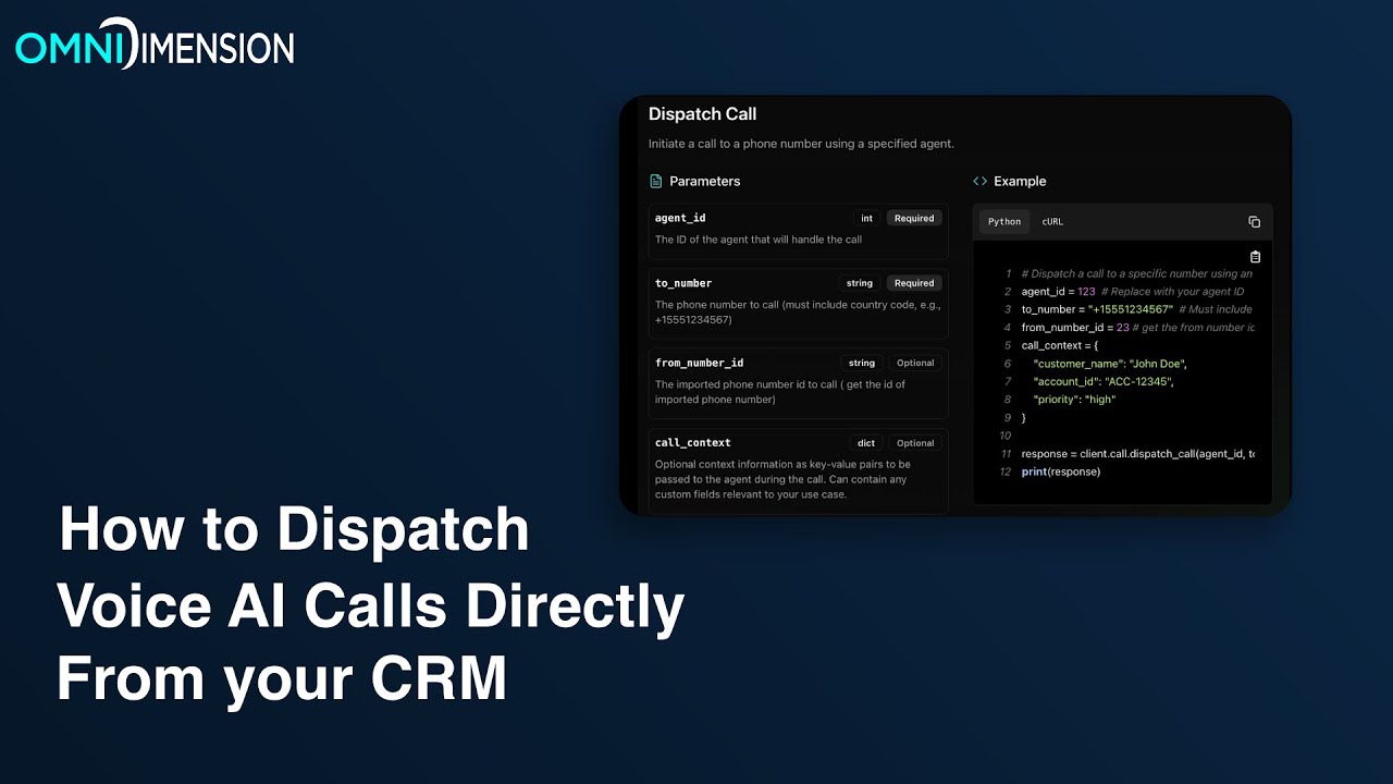 How to dispatch Voice AI calls directly from your CRM/Google Sheets using OmniDimension