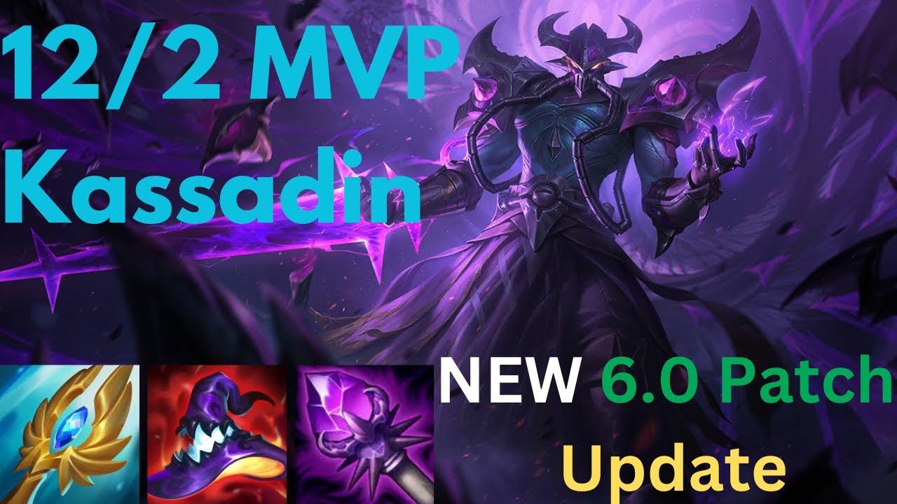 12/2 MVP Kassadin Mid Gameplay on New Bandle Rift | League of Legends Wild Rift Patch 6.0