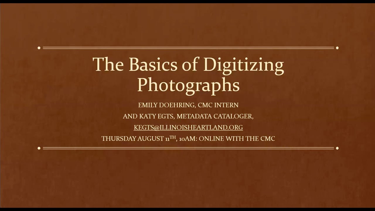 The Basics of Digitizing Photographs