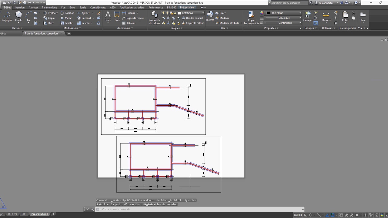 AUTOCAD 1   mise en page 1ère partie