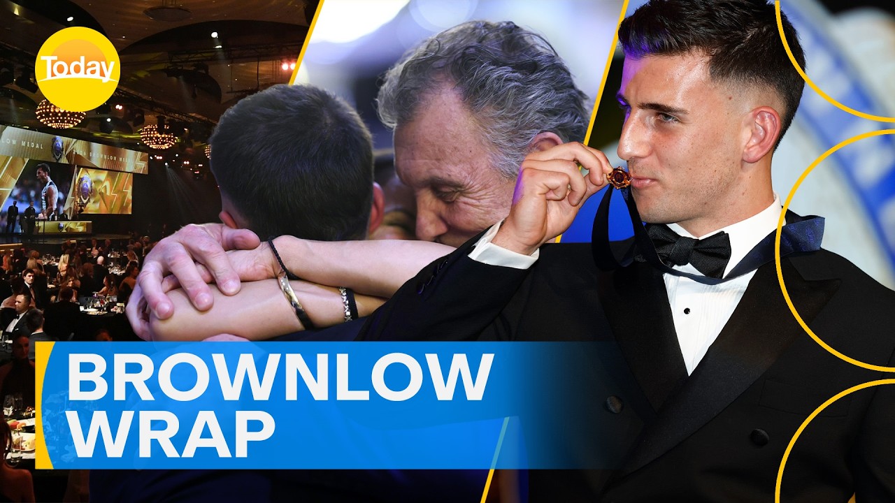 Nick Daicos wins Brownlow as AFL couples stun on red carpet | Today Show Australia