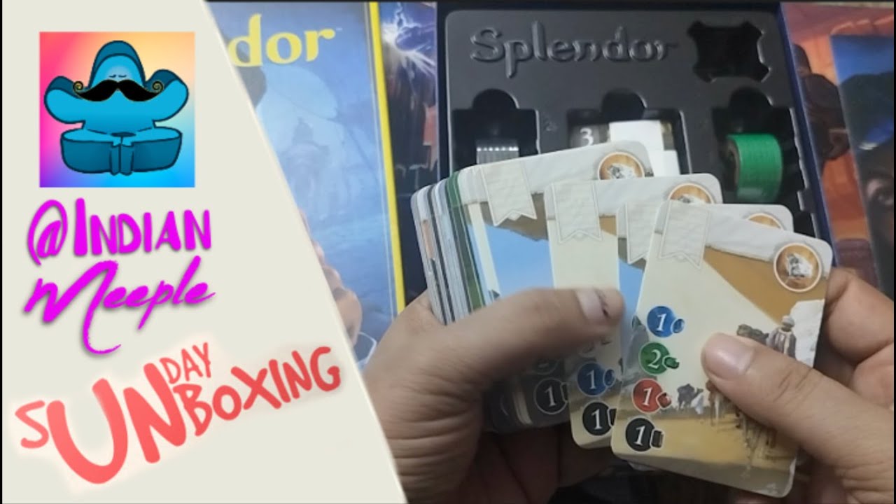 Unboxing Splendor 2024 edition (English) by Indian Meeple