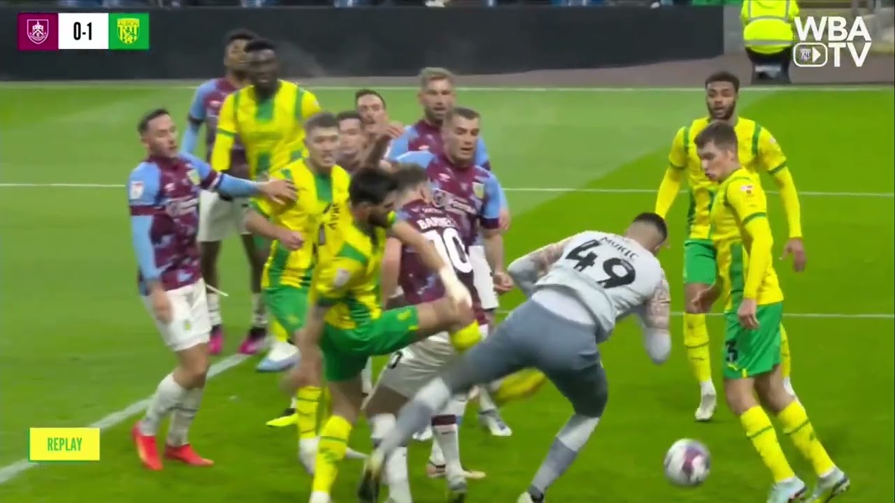 Burnley 2-1west brom twine scores last minute free kick to gain his first Burnley  goal