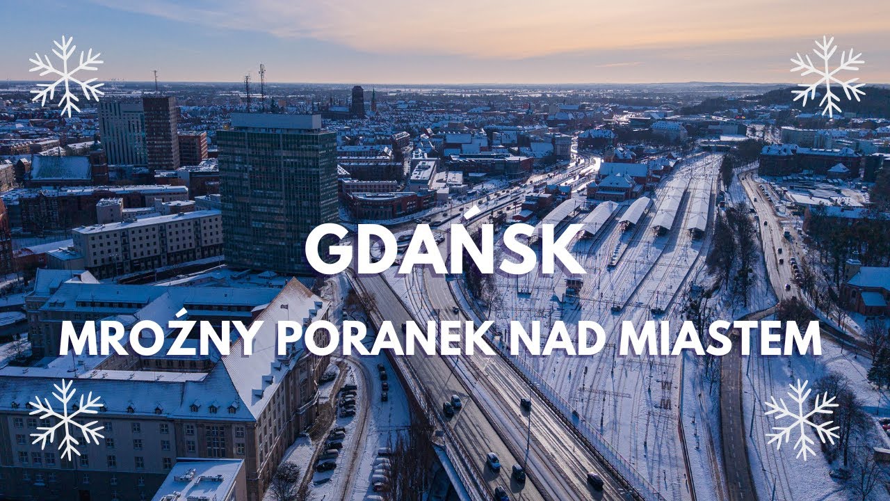 Zimowy Gdańsk z Drona
