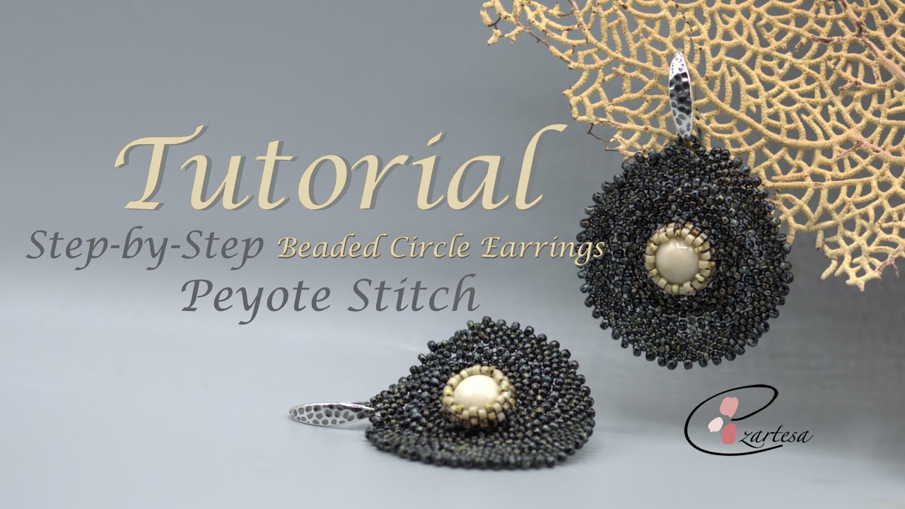 Step-by-Step Beaded Circle Earrings Tutorial: Peyote Stitch Seed Bead Pattern #peyotestitch #diy