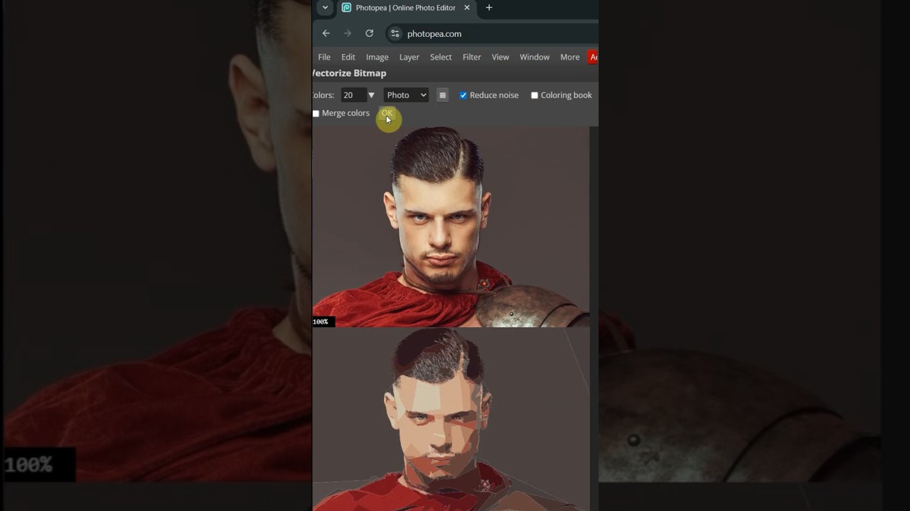 Photopea Vectorize Image Tutorial #photopea  #photomanipulation  #photopeatutorial