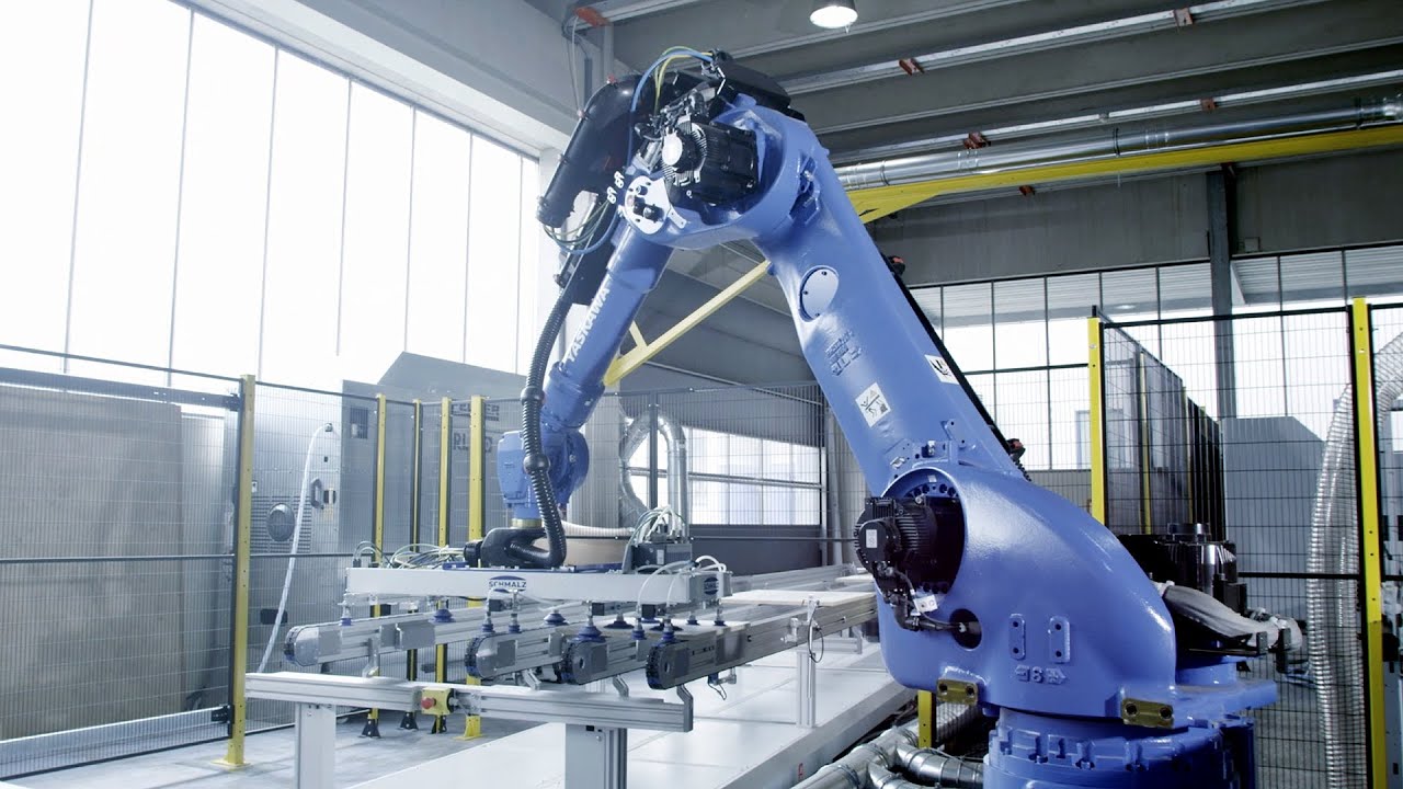 Vario Puffer F&ouml;rdertechnik - F&ouml;rderband von ASP AUTOMATION f&uuml;r die Holz verarbeitende Industrie