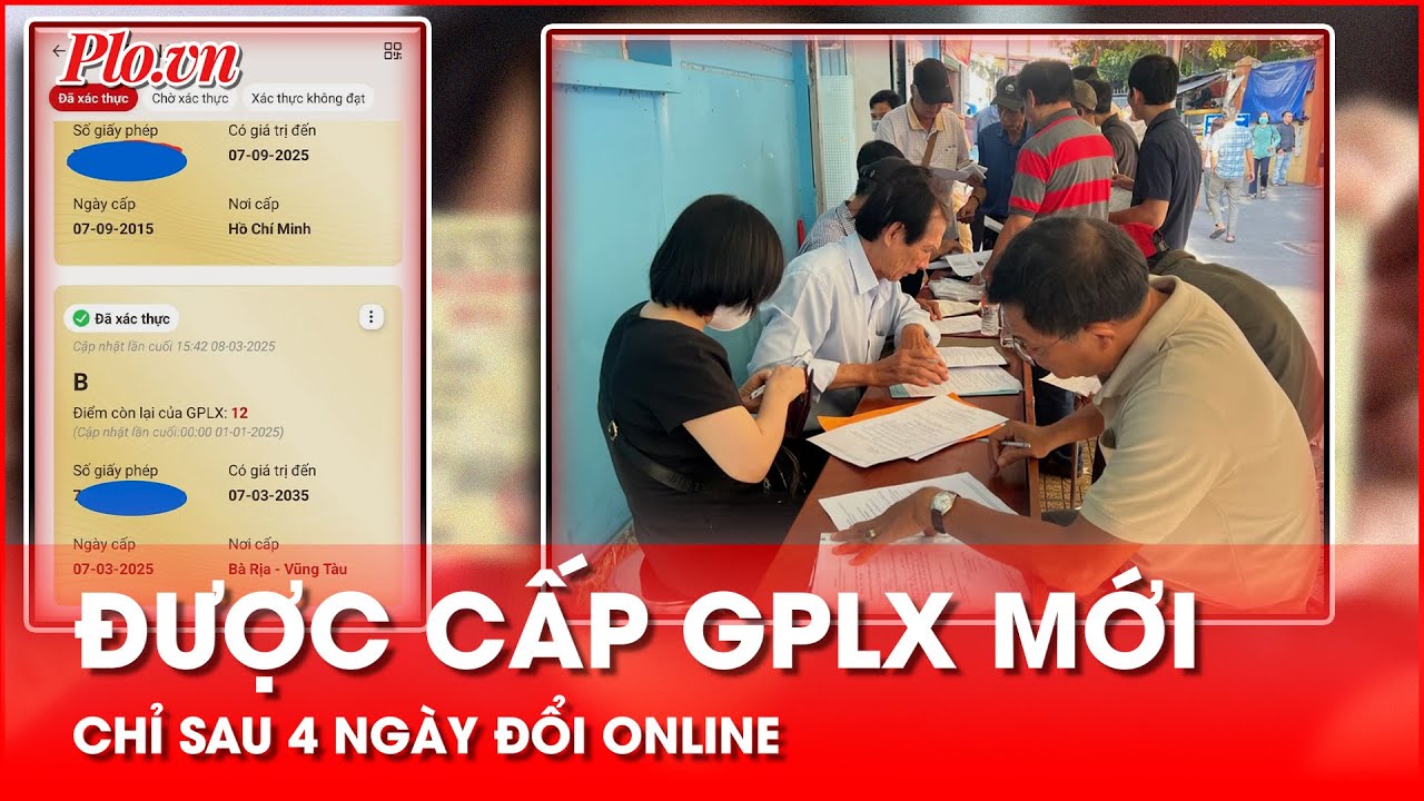 Người dân bất ngờ vì được cấp giấy phép lái xe trên VNeiD chỉ sau 4 ngày đổi online - PLO