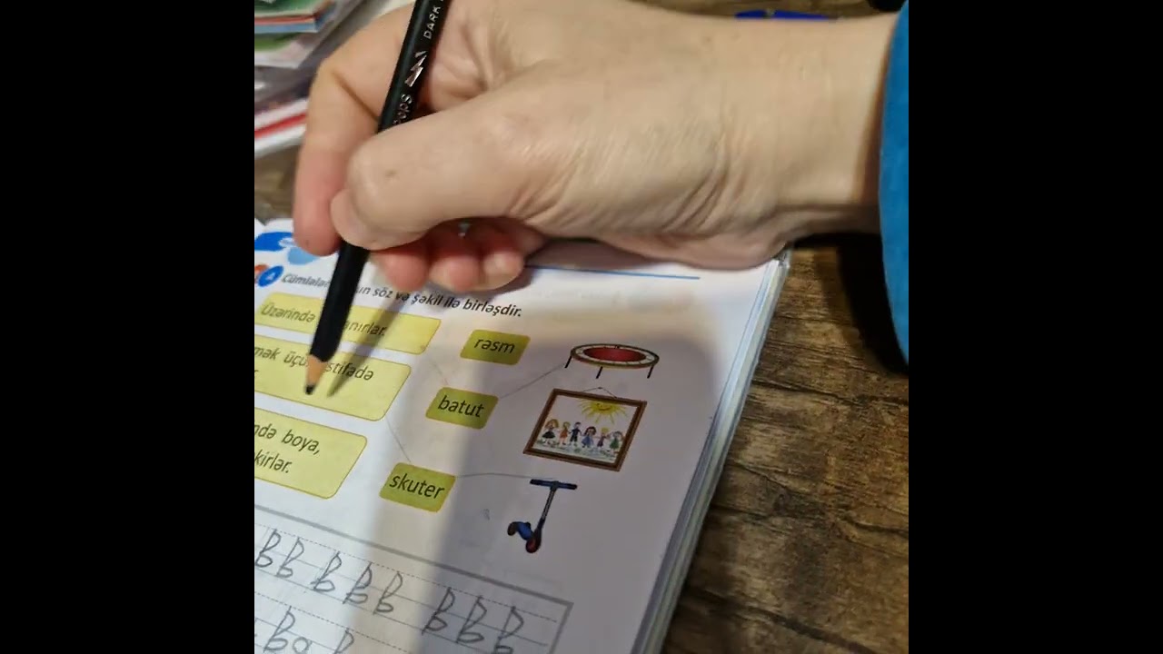 Azərbaycan dili 1 ci sinif iş dəftəri 1 ci hissə səhifə 12,13 ətraflı izah etdim.