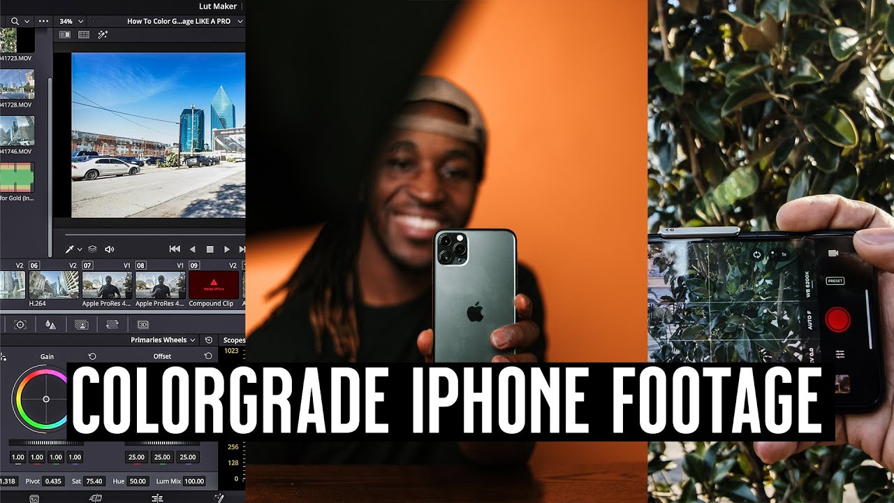 How To Color Grade iPhone Video LIKE A PRO |  Filmic Pro vs Moment App