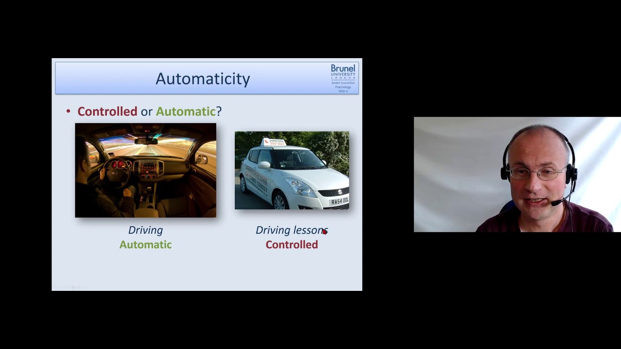 Cognitive Psychology Lecture 03 - Part 4 (Automaticity)