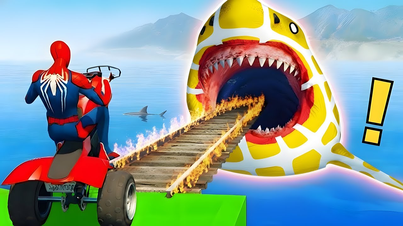 Spiderman Rescue Superheroes Adventures – Extreme Jumps in GTA 5 Funny Moments