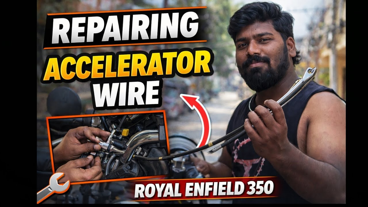 #royalenfield #repairing #accelerators #wire #friends #funny 