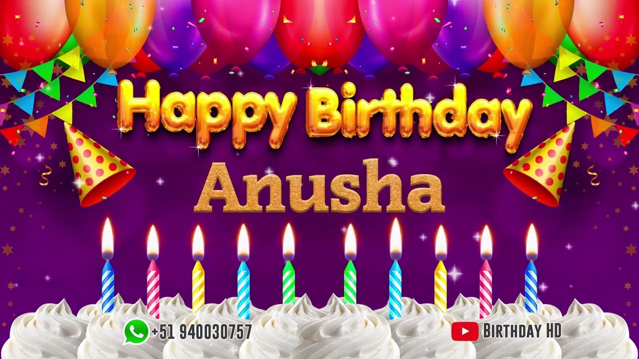 Anusha Happy birthday To You - Happy Birthday song name Anusha 🎁